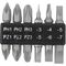 6pc 45mm Double End Bit Set Ph1,2,3 Pz1,2,3 Sl3,4,5,6,7mm